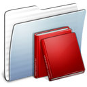 Graphite Stripped Folder Library icon